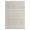Luxe Weavers Modern Geometric Grid 6' x 9' Area Rug, Beige, New $399