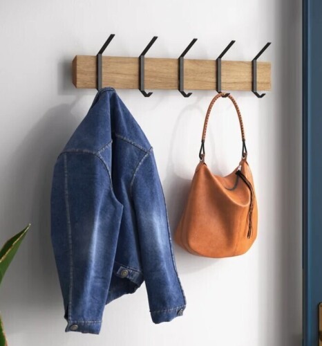 Mercury Row&reg; Garfinkel Wall 5 - Hook Wall Mounted Coat Rack New In Box $199