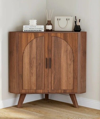 Ebern Designs 31.5" Corner Accent Cabinet New In Box $299