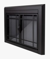 Winston Porter Ghalib Cabinet Steel Fireplace Door, 28" H x 37.5" W x 1.81" D New In Box $599