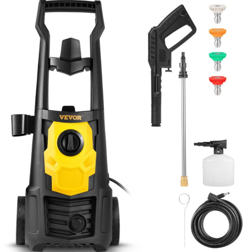 VEVOR Electric Pressure Washer, 2000 PSI, Max. 1.76 GPM Power Washer with 30 ft Hose, 5 Quick Connect Nozzles, Foam Cannon, Portable to Clean Patios, Cars, Fences, Driveways, ETL Listed New In Box $299