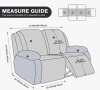 Brayden Studio&reg; Wald 2 Seat Stretch Recliner Chair Covers, Reclining Couch Covers Sofa Slipcover $199 - 2