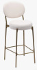 Mercer41 29'' Upholstered Bar Stool Velvet Counter Stool With Backrest & Footrest Round Dining Chair For Kitchen $299