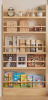 Rebrilliant 5 Tier Behind The Door Bookshelf, Wooden Kids Bookshelf with Open Storage, Wall Mount Shelve & Space-Saving Design, Solid Wood for Bedroom, Living Room, Playroom (Natural Wood) New In Box $299