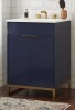 CosmoLiving by Cosmopolitan Leona 24 inch Bathroom Vanity Cabinet with Top in Navy and Gold New in Box $599