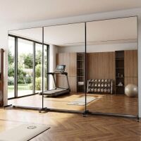 Suidia 82"x44" Extra Large Full Length Mirror on Wheels, 360&deg; Swivel Rolling Mirror Floor, HD Tempered Glass Full Body Standing Mirrors for Home Gym, Yoga, Dance Studio, Bedroom, Rectangular, Black New In Box $499