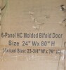 Tenoner 24 in. x 80 in. 6-Panel, Textured, MDF, White, Hollow Core, Composite, DIY Painted Bi-Fold Door with Hardware Kit New in Box $299 - 2