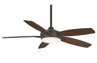 Minka Aire Espace 52 in. 5-Blade Indoor Integrated LED Ceiling Fan in Oil Rubbed Bronze/Medium Maple New In Box $499