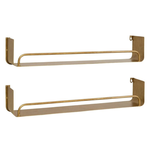 Wade Logan&reg; Jimeny Rectangular Metal Wall Shelf (Set of 2), 5.5" H x 28" W x 5.5" D New Shelf Pull $199