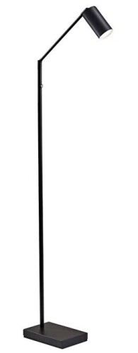 Adesso Colby Matte Black Adjustable Touch Dimmer LED Floor Lamp New In Box $299