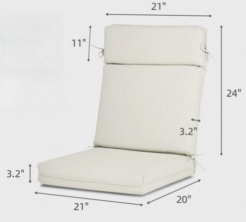 Latitude Run&reg; Outdoor High Back Chair Cushion, 21" W x 20" D New In Box $99
