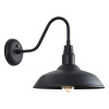 Winston Porter 14" Large Dusk To Dawn Gooseneck Light For Porch, Matte Black Outdoor Barn Light With Wall Mount, Industrial Exterior Farmhouse Wall Sconce With Photocell Sensor New In Box $199