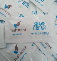 Freshscent Shave Cream .25 oz, 100 count New In Box