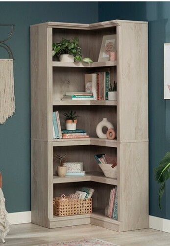 Sauder Select 70"H 5-Shelf Bookcase, Chalked Chestnut (444768) New in Box $699