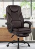 Latitude Run Azteca Ergonomic Executive Chair with Retractable Footrest in Espresso New in Box $299