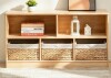 Ebern Designs 43.3" W Ebern Designs Solid Rubberwood 5-Compartment Bookcase New in Box $299