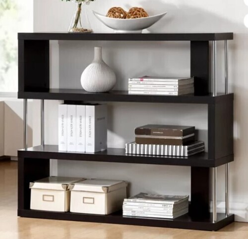 Baxton Studio Barnes 3-Shelf Modern Bookcase New in Box $299