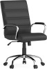 Flash Furniture Mid-Back Black LeatherSoft Executive Swivel Office Chair with Chrome Base and Arms New in Box $299