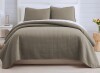 Southshore Fine Linens Vilano Quilt Set, Double-Brushed Microfiber Lightweight Quilted Bedding and 2 King Pillow Shams, King/California King, Dark Taupe New In Box $299