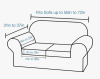 Mercer41 Soft Velvet Plush 3 Piece Stretch Loveseat Sofa Slipcover for 2 Cushion Couch Machine Washable $89 - 2
