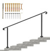 Vevor Wrought Iron Handrail Stair Railing Fit 4 To 6 Steps Adjustable Hand Rail New In Box $399