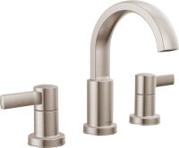 Delta Albion Brushed Nickel Bathroom Faucet 3 Hole, 8 Inch Widespread Bathroom Sink Faucet for Vanity, Metal Push-Pop Drain Assembly, SpotShield Brushed Nickel New In Box $299