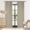Latitude Run&reg; 100% Blackout Thermal Memory Trained Pinch Pleated Farmhouse Linen Curtains (Pair) 40" x 96" New In Box $99