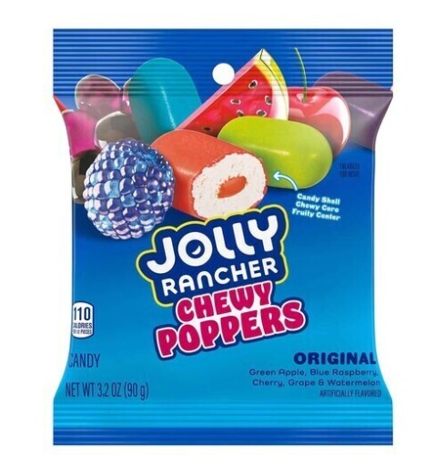 JOLLY RANCHER Chewy Poppers Original Fruit Flavored Candy Bag, 3.2 oz