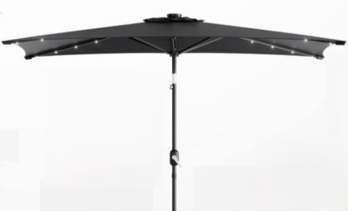 SANLUCE 6 ft. x 9 ft. LED Rectangular Patio Umbrella with UV Protection, Easy Tilt and Wind-Resistant Features in Anthracite New In Box $299