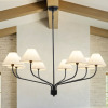 Lark Manor&trade; 8-light Classic Dimmable Chandelier With Fabric Shades Black Chandelier Classic/traditional Chandelier New In Box $499