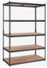 VEVOR Storage Shelving Unit, 5-Tier Adjustable, 2000 lbs Capacity, Heavy Duty Garage Shelves Metal Organizer Utility Rack, Black, 48" L x 24" W x 72" H for Kitchen Pantry Basement Bathroom Laundry New Shelf Pull $299