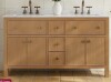 DeerValley Lignum 60" Fully Assembled Double Bathroom Vanity with Engineered Marble Top, Soft Closing and Splash Guard New in Box $1999
