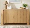 Loon Peak Buffet Storage Cabinet For Dining Room, Kitchen, Wood 4-Door Sideboard With 4 Compartments in Natural New Open Box $699