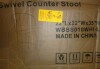 George Oliver Swivel Bar Stool With Curved Wood Legs, Upholstered Tufted Back, And Nailhead Trim in White New in Box $399 - 2