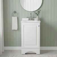 Glacier Bay 19 in. Single Sink White Freestanding Bath Vanity with White Cultured Marble Top (Assembled) New In Box $499