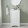 Glacier Bay 19 in. Single Sink White Freestanding Bath Vanity with White Cultured Marble Top (Assembled) New In Box $499