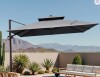 Freeport Park Herrell 11 x 11 Ft Square Cantilever Umbrella without Weighted Base in Dark Gray New in Box $499