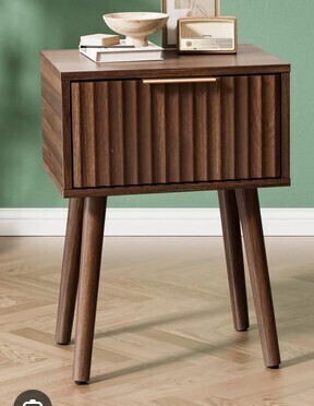 Gracie Oak 18.90'' W Particle Board Nightstand in Brown New in Box $299