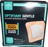Medline Optifoam Gentle Foam Wound Dressing with Silicone Adhesive Border, 4" x 4", Educational Packaging, Pack of 10 New In Box - 2