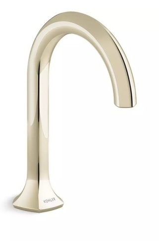 KOHLER Occasion&trade; Single Hole Bathroom Sink Faucet with Pop-Up Drain Assembly in Vibrant French Gold New Open Box $499
