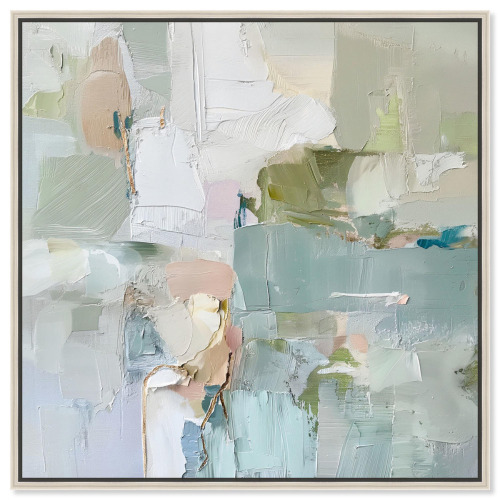 Art Remedy Jade Sweep I Canvas Minimal Abstracts by Art Remedy, 40" x 40" New In Box $299