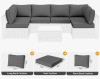 Latitude Run&reg; Abbel Outdoor 3.5'' Replaceable Cushion Cover Seat and Back Cushions (Set of 6 Cushions, 6 Backrests, 2 Corner Cushions)-Cushion Cover Set Only New In Box $299 - 2