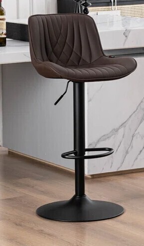 Hokku Designs Zager Faux Leather Swivel Adjustable Height Bar Stool New In Box $499