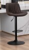 Hokku Designs Zager Faux Leather Swivel Adjustable Height Bar Stool New In Box $499