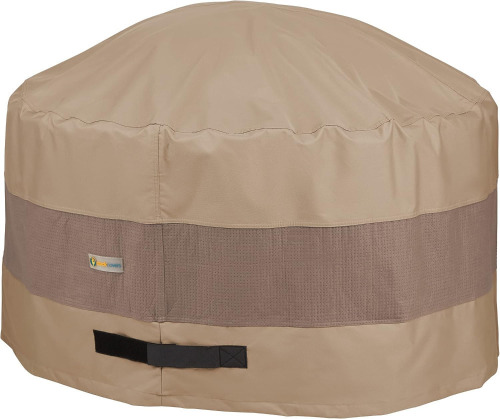 DUCKCOVERS Elegant Waterproof 34 Inch Round Fire Pit Cover, Outdoor Firepit Cover New In Box $79