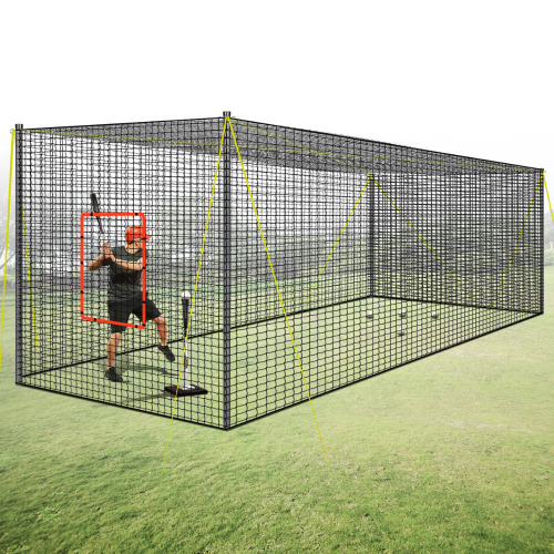 ECOSUB Portable Baseball & Softball Batting Cage, 22Ft X 12Ft X 8Ft Batting Cage Net With Pitching Machine Hole New Open Box $399