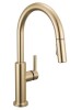 DELTA Nicoli Single Handle Pull-Down Kitchen Faucet, 11.06 in, Champagne Bronze $399