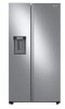 Samsung - 36 in. Wide 27.4 cu. ft. Side-by-Side Refrigerator with Large Capacity - Stainless Steel New On Working $1999