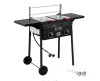Feasto 16Qt. Outdoor Propane Deep Fryer and Dual Tank with Dual Independent Cast Iron Burners with Double Fry Baskets, Black New in Box $499