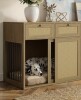 Bayou Breeze Dellarae Farmhouse Dog Crate Furniture Set with Left & Right Opening Kennels and Matching Storage Cabinet New in Box $599